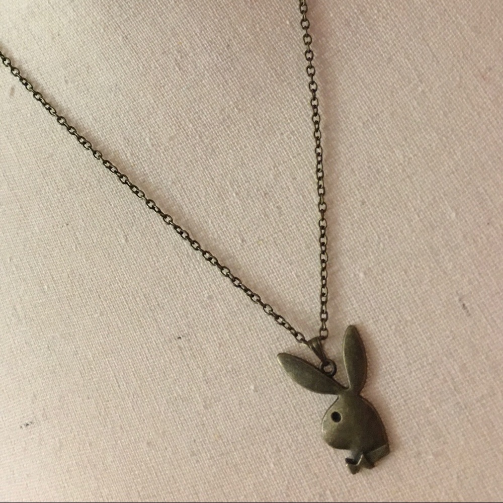 Vintage Style Playboy Bunny Rabbit Charm Pendant Necklace * FREE S/H *